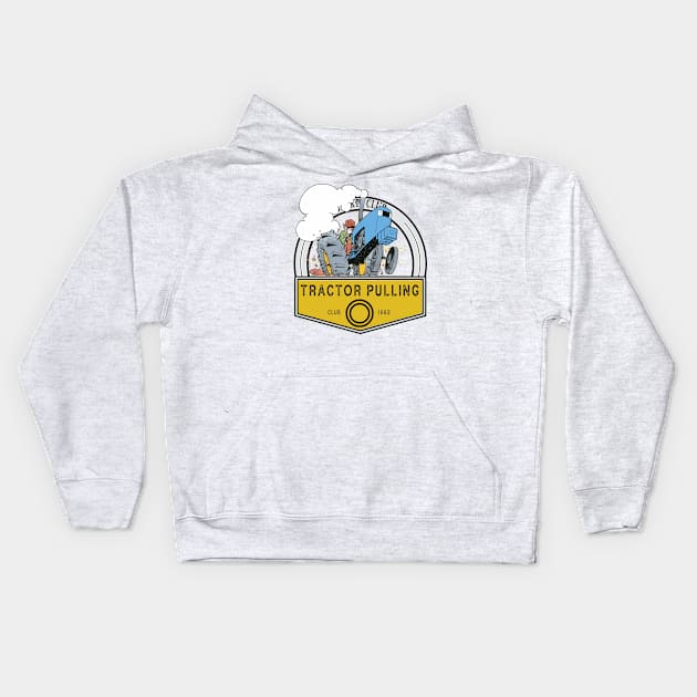 Tractor Pulling club Kids Hoodie by wiswisna